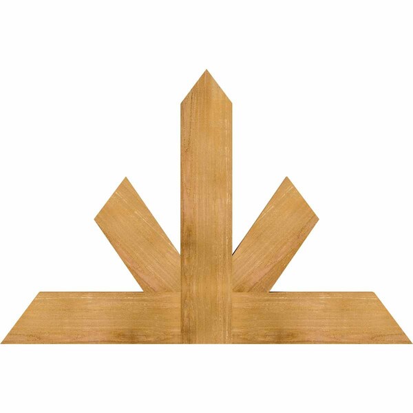 Ekena Millwork Saratoga Rough Sawn Timber Gable Bracket, Western Red Cedar, 48"W x 32"H x 2"D x 6"F, 16/12 Pitch GBW048X32X0206SAR00RWR - main